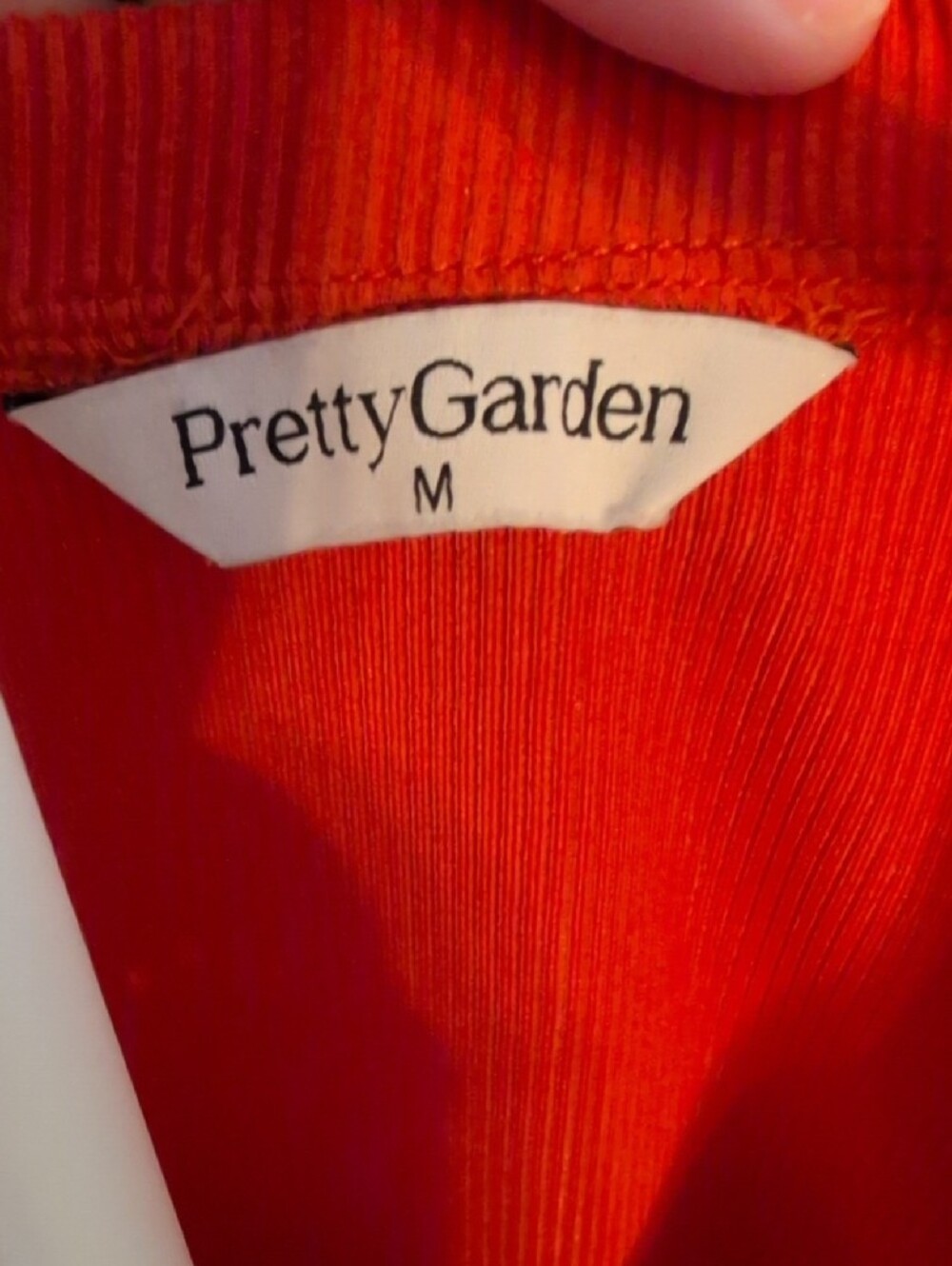 Pretty Garden Orange Ruffle Sleeve V-Neck Ribbed Tee - Picture 2 of 4